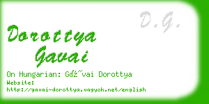 dorottya gavai business card